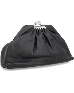 Marc Jacobs Glam Clutch Bag Lamb Leather - Black