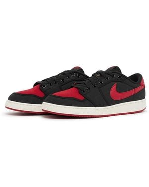 no_brand_found Air Jordan 1 Ko Low Qs Bred Trainers Shoes - White