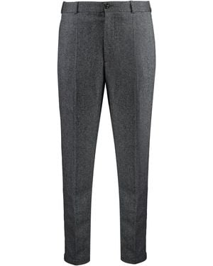 Moncler Wool Blend Herringbone Pants - Gray