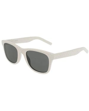 Saint Laurent Sunglasses Square Full Rim, Ivory Frame And Lens Sl51037 - Grey