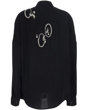 Dries Van Noten Blouse Casia Emb Viscose Blouses - Blue