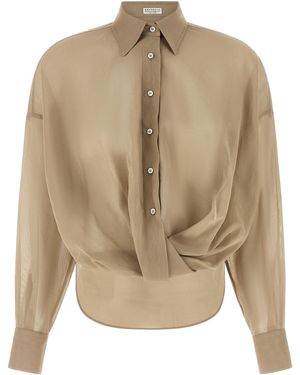 Brunello Cucinelli Cotton Shirt - Natural