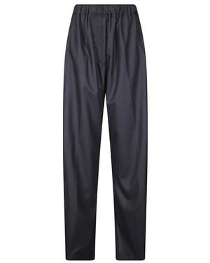 Thelatest Dora Elasticated-Waistband Palazzo Pants - Blue