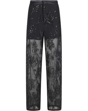 Isabelle Blanche Pantalone Pantaloni - Black