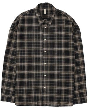 sunflower Shirt Checked Viscose-Linen - Black