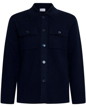 D 40 Virgin Wool Knit Jacket - Blue