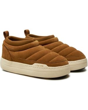 Moon Boot Park Soft Suede Sneakers - Brown