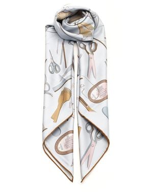 Fendi Twill Silk Foulard - White