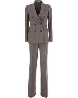 Tagliatore Suit Paris Wool Trouser Suits - Grey