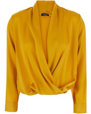 Le Plain Blouse Georgette Blouses - Yellow