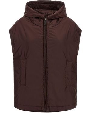 Max Mara Polyester Sleeveless Jacket Clothing - Brown