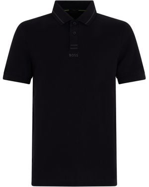 BOSS Polo Shirt Cotton Short-Sleeve - Black