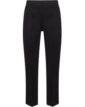Blanca Vita Onyx Stretch Jersey Pioppo Trumpet Trousers - Black