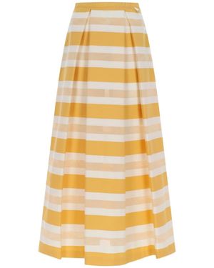Herno Gonna Lunga A Pieghe - Yellow