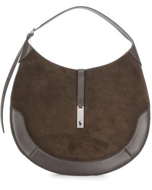 Ralph Lauren Suede Leather Shoulder Bag - Brown