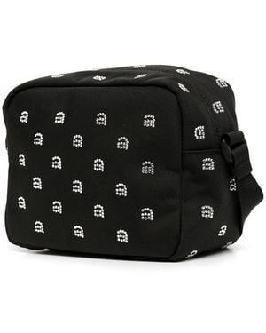 Alexander Wang Mini Crystal Logo Camera Handbag - Black