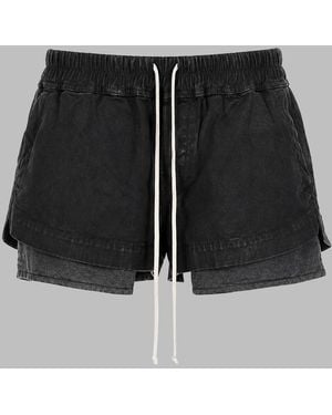 Rick Owens Shorts Fog Boxers Cotton - Black