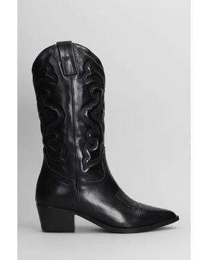 Julie Dee Texan Boots - Black