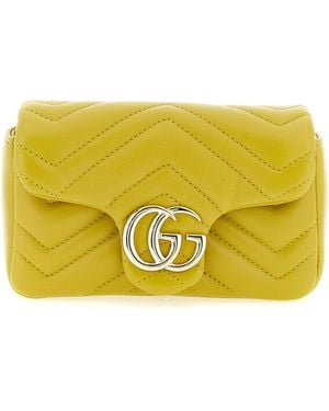 Gucci Gg Marmont Mini Shoulder Bag - Yellow