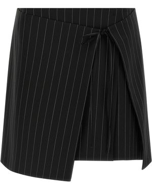 Sportmax Virgin Wool Long Skirt - Black