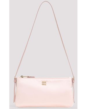 Miu Miu Logo-Lettering Bag - Pink
