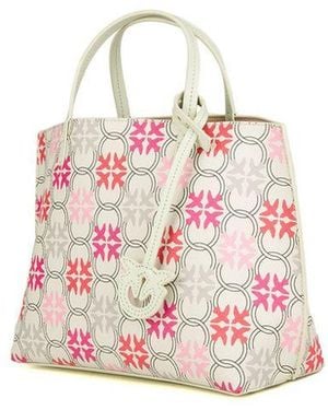 Pinko Shopper Bag-Fuchsia- Genuine Leather Shopper-Bags - Pink