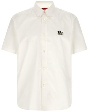 KENZO Wild Tiger Crest Logo Shirt - White
