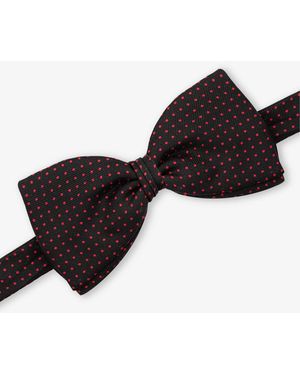 Larusmiani Bow Tie Pois Printed - Brown