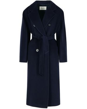 Max Mara Madame Virgin Wool And Cashmere Coat - Blue