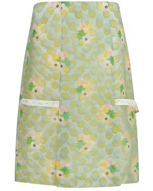 Fendi Multicolour Silk Midi Skirt - Green