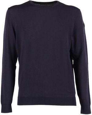 Rrd Maxell Round Knit Viscose Polyamide Elastane Crewneck - Blue