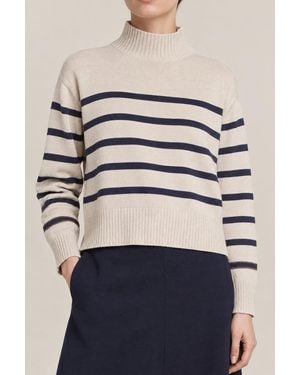 Brunello Cucinelli Striped Wool Jumper Clothing - Natural