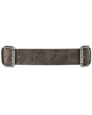 Max Mara Leather Masunno Belt - Gray