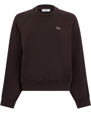 Maison Kitsuné Oversized Cotton Sweatshirt Sweatshirts - Black
