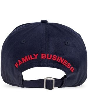DSquared² Dsq2 Bros Logo Baseball Cap Accessories Beanies & Hats - Blue