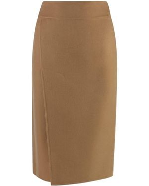 Malo Cashmere Skirt - Brown