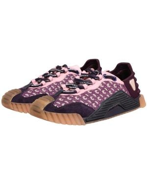 Dolce & Gabbana Logo Low Top Ns1 Trainers Shoes - Purple