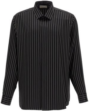 Saint Laurent Striped Shirt Shirt, Blouse - Black