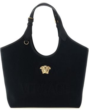 Versace Medium La Medusa Shopping Bag - Black