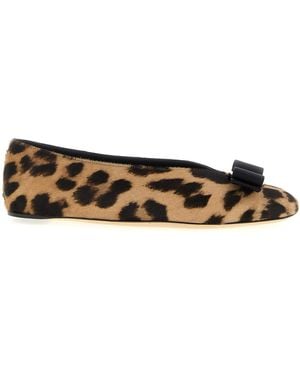 Ferragamo Vanna Ballet Flats - White