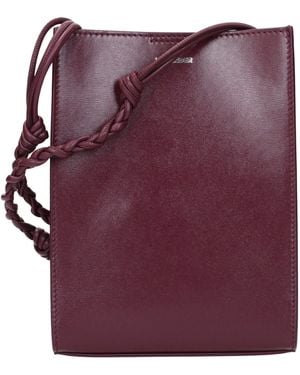Jil Sander Leather Crossbody Bag - Purple