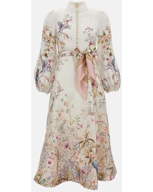 Zimmermann Midi Button Dress - White