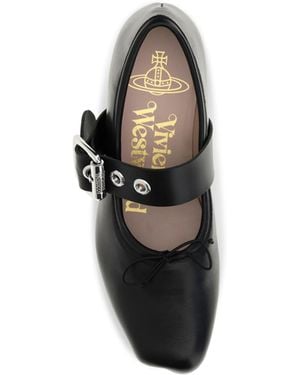 Vivienne Westwood Leather Ballerinas Alice Calf Ballerina Shoes - White
