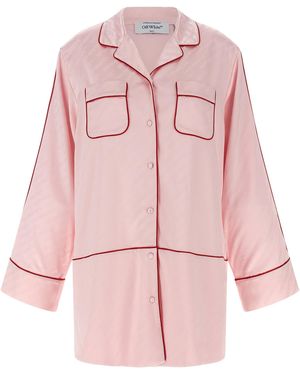 Off-White c/o Virgil Abloh Jacquard Satin New Roxy Pyjama Shirt - Pink