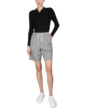 Aspesi Stretch Flannel Bermuda Shorts - Black