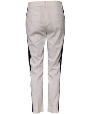 Dolce & Gabbana Wool Mid Waist Tapered Trouser Trousers Virgin Elastane - Grey