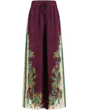 ALÉMAIS Ruthie Trousers Viscose; Silk - Purple