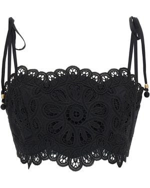 Zimmermann Rhiannon Embroidered Top - Black