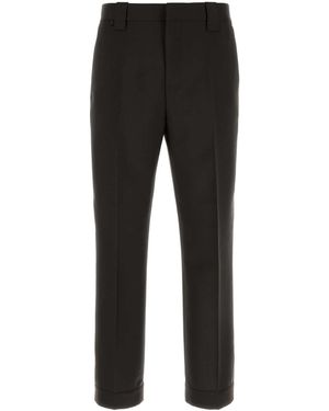 Versace Dark Wool Blend Pant - Black