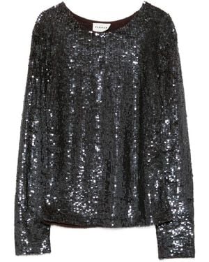 P.A.R.O.S.H. P.A.R.O..H. Sequined Top - Black